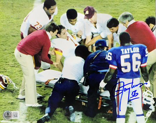 Lawrence Taylor Autographed Theismann Injury 8x10 Beckett