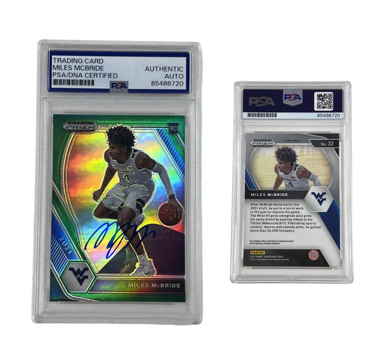 2021 Miles McBride Signed Rookie Card Panini Prizm Draft Picks #32 Auth Auto
