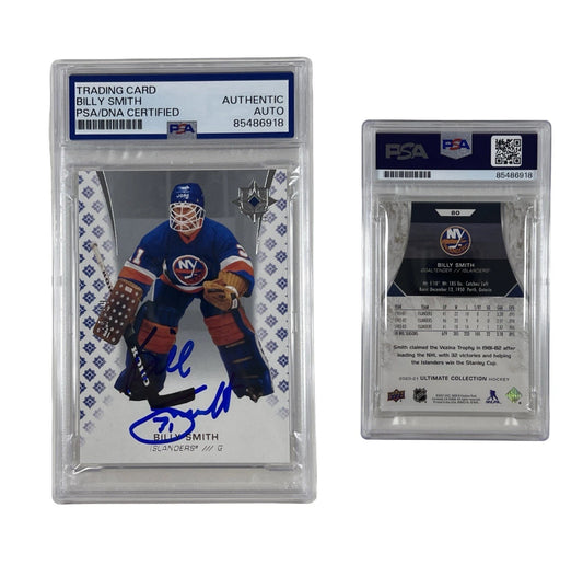 2021 Billy Smith Autographed Upper Deck #80 Authentic Auto