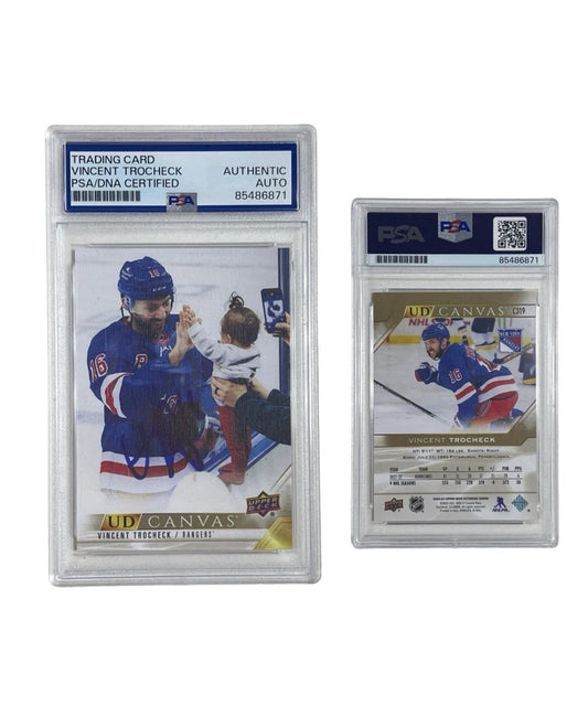2023 Vincent Trocheck Autographed UD Canvas Upper Deck C319 PSA Authentic Auto