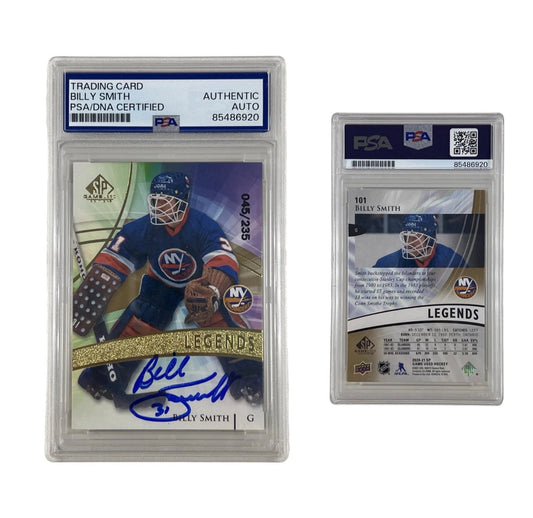 2021 Billy Smith Autographed Legends Upper Deck 45/235 #101 Authentic Auto