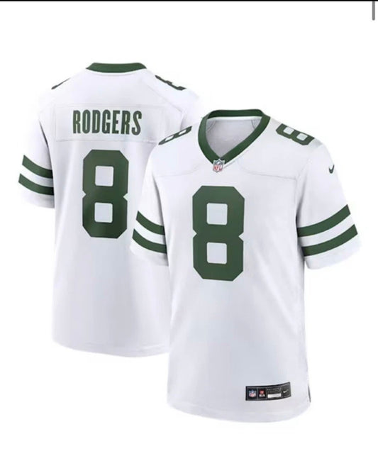 White Aaron Rodgers Nike Jets Jersey Size Large