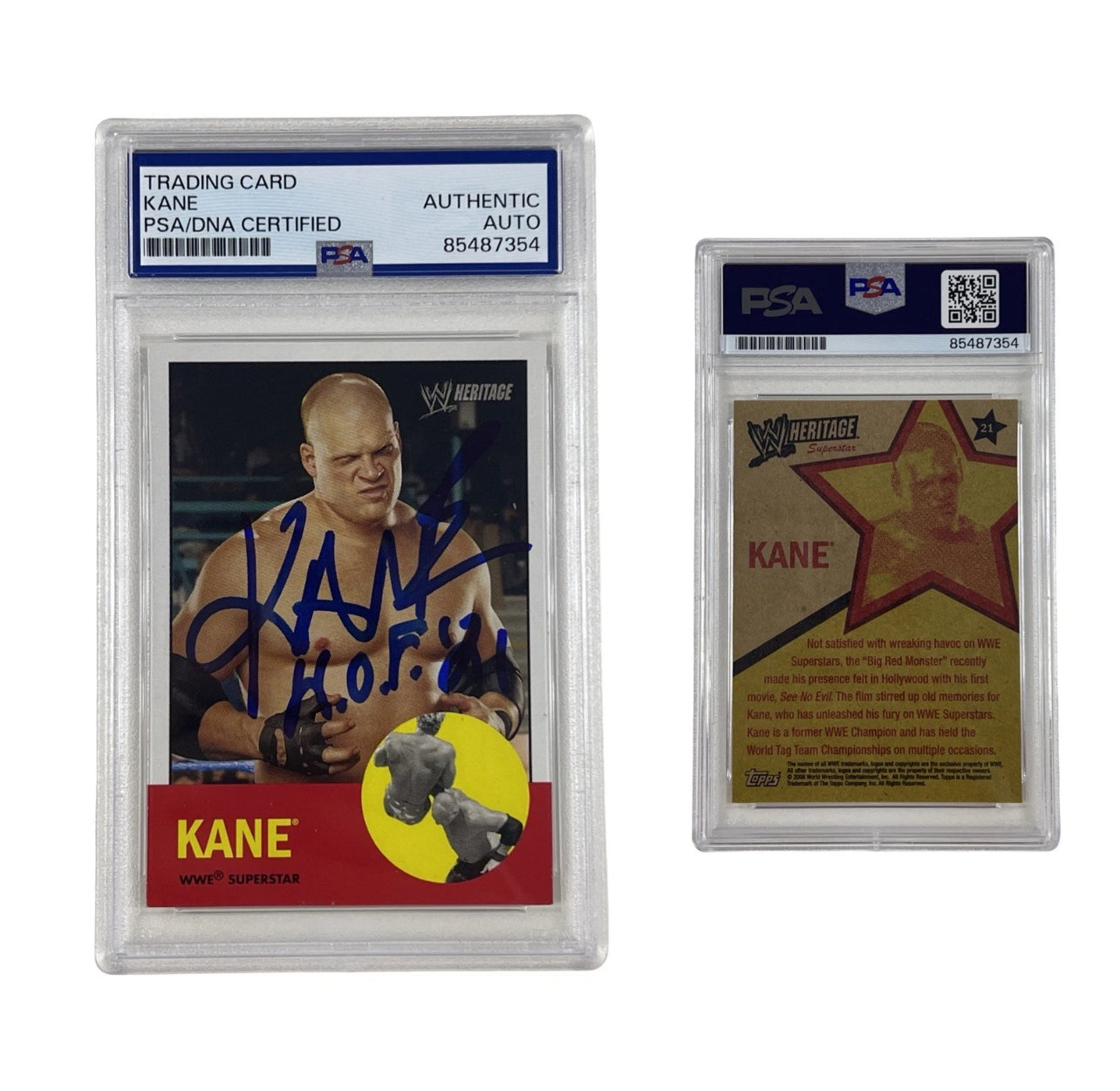 2006 Kane Autographed WWE Heritage Topps #21 Authentic Auto
