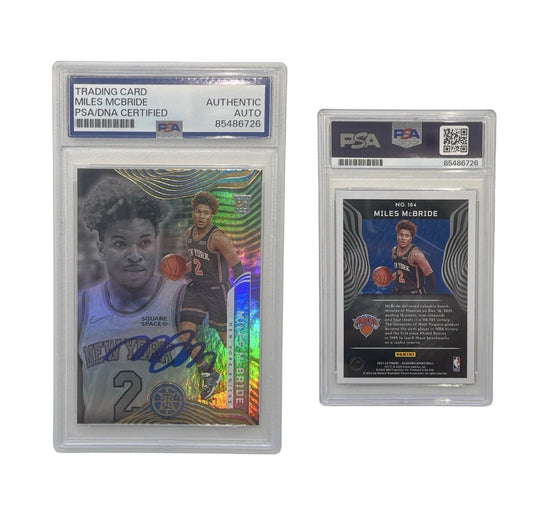 2022 Miles McBride Autographed Panini Illusions Rookie Card #184 PSA Auth Auto
