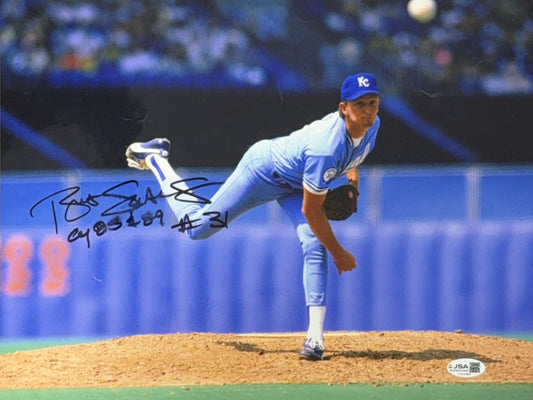 Bret Saberhagen Autographed Kansas City Royals Horizontal 11x14 JSA