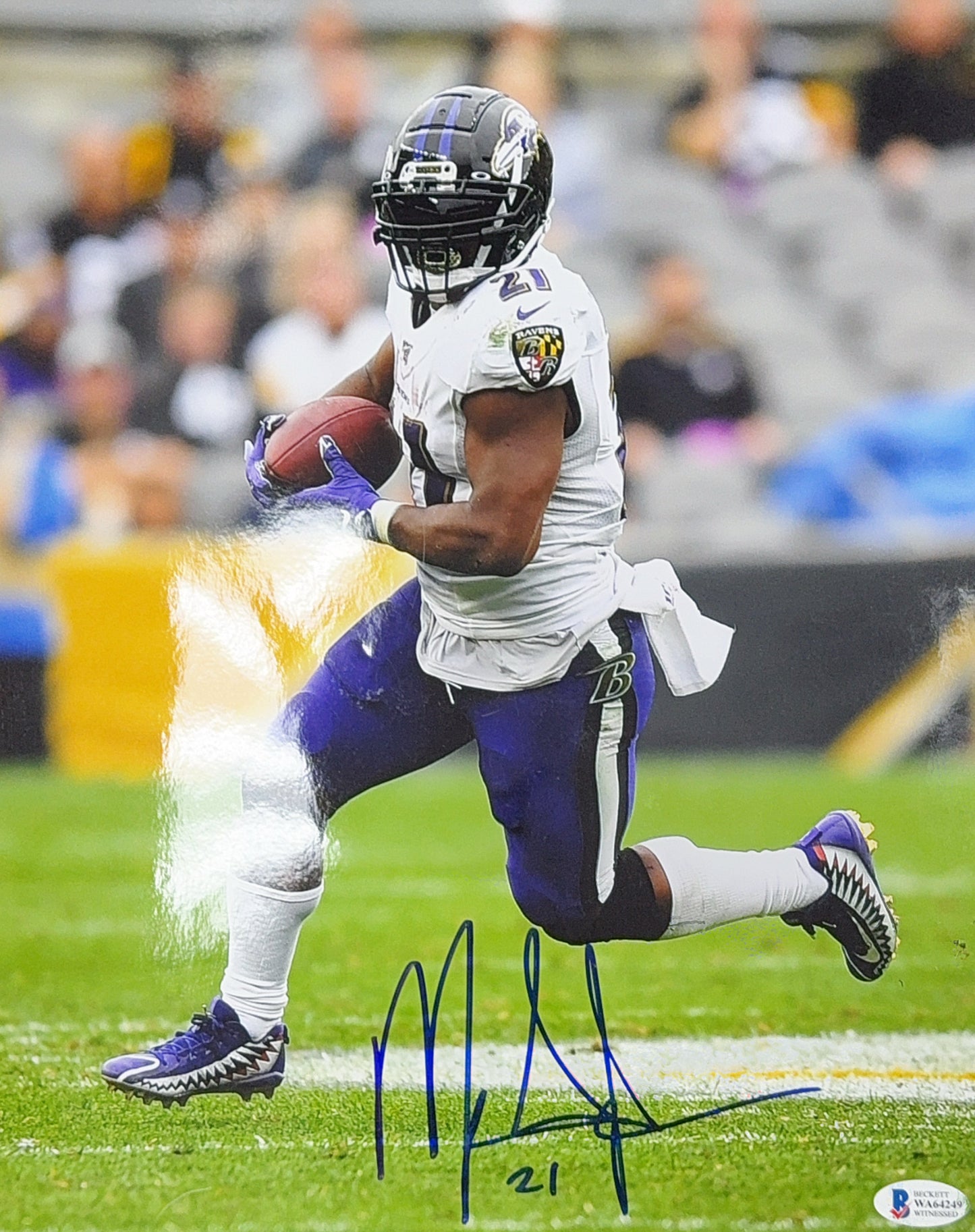 Mark Ingram Autographed Baltimore Ravens 11x14 Beckett