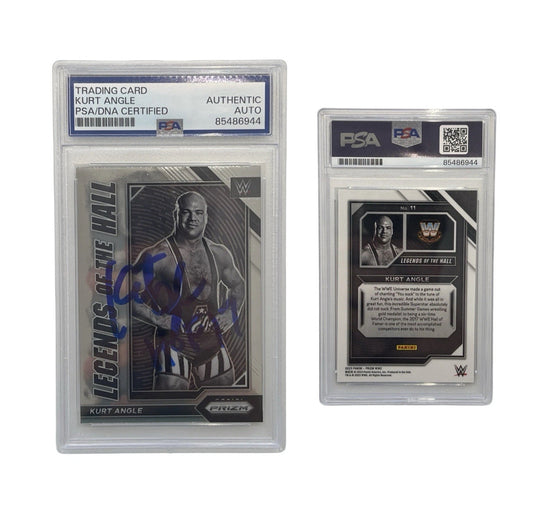 2023 Kurt Angle Autographed WWE Panini Prizm #11 PSA Authentic Auto