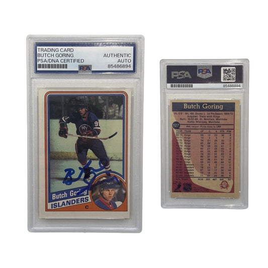1984 Butch Goring Autographed O-Pee-Chee #127 PSA Authentic Auto
