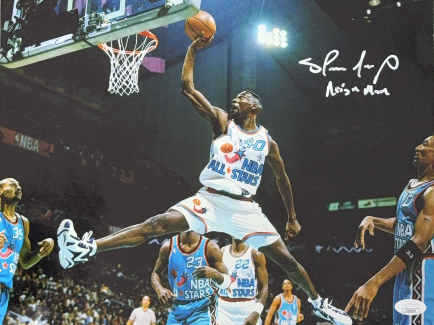 Shawn Kemp Autographed All Star Game "Rain Man" 11x14 JSA