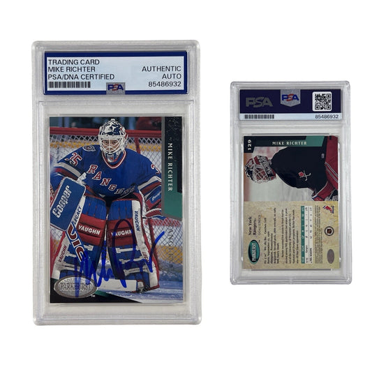 1993 Mike Richter Autographed Parkhurst #129 Authentic Auto