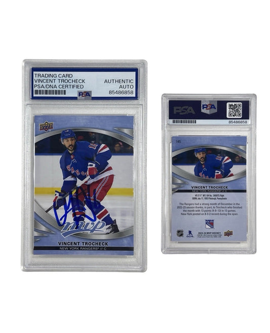 2023 Vincent Trocheck Autographed MVP Blue Upper Deck #145 PSA Authentic Auto