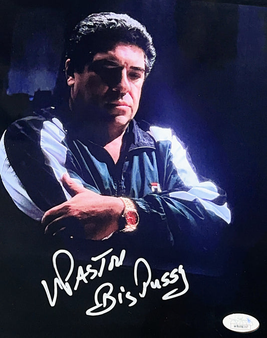 Vincent Pastore Sopranos Blue Edit Autographed 8x10 "Big Pussy" Inscribed JSA