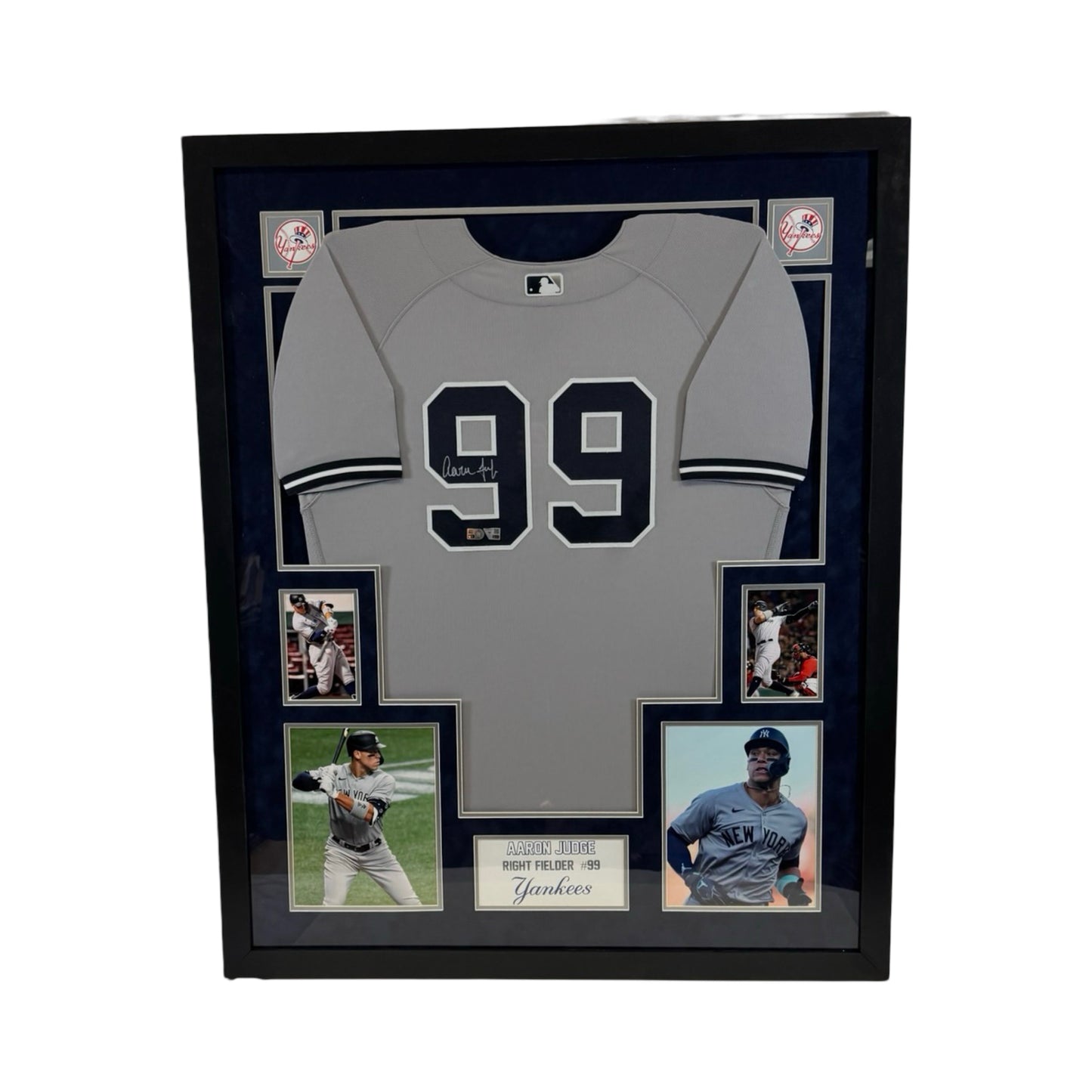 Aaron Judge Autographed New York Yankees Framed Gray Authentic Jersey Fanatics/MLB