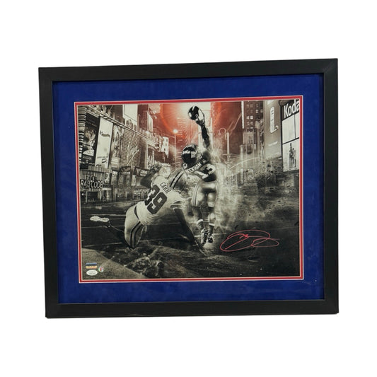 Odell Beckham Jr Autographed New York Giants The Catch 16x20 City Edit JSA - Framed