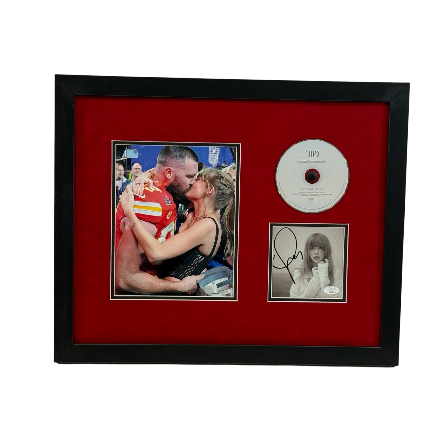 Taylor Swift Autographed Cut & Framed CD 11x14 Frame Kiss JSA