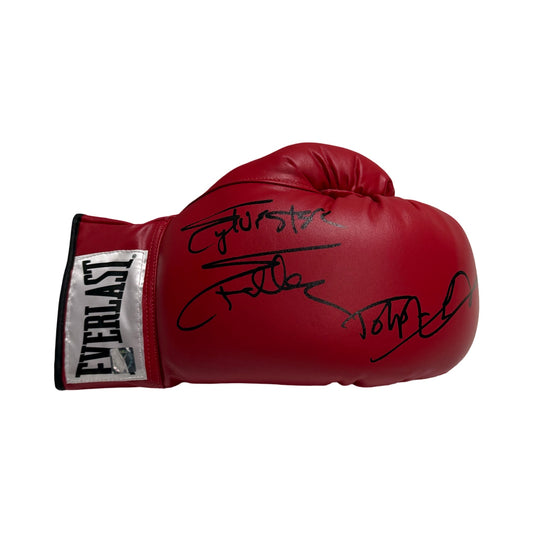 Sylvester Stallone & Dolph Lundgren Autographed Everlast Boxing Glove ASI Proof