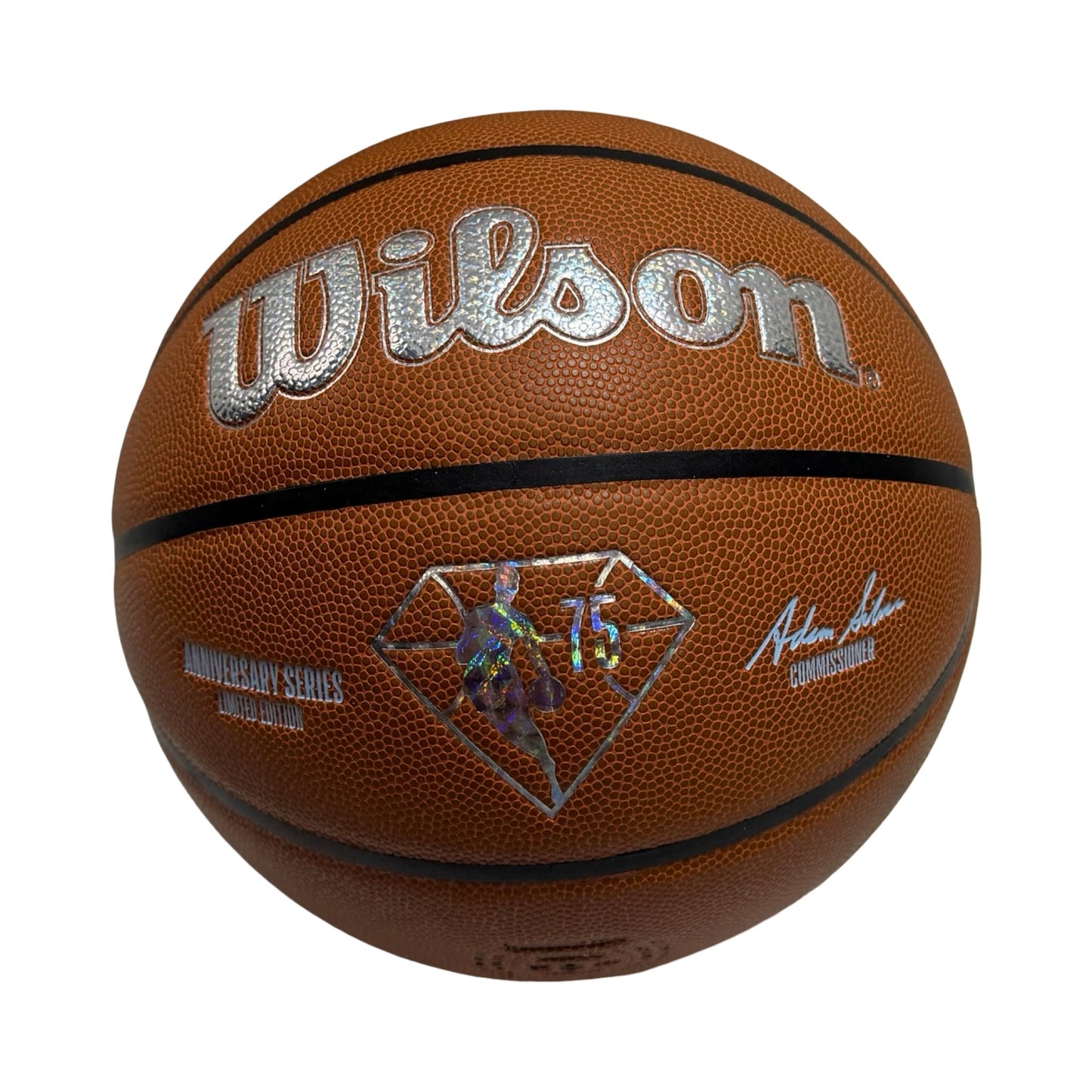 Carmelo Anthony Autographed 75 Anniversary Mitchell and Ness Wilson Basketball Fanatics