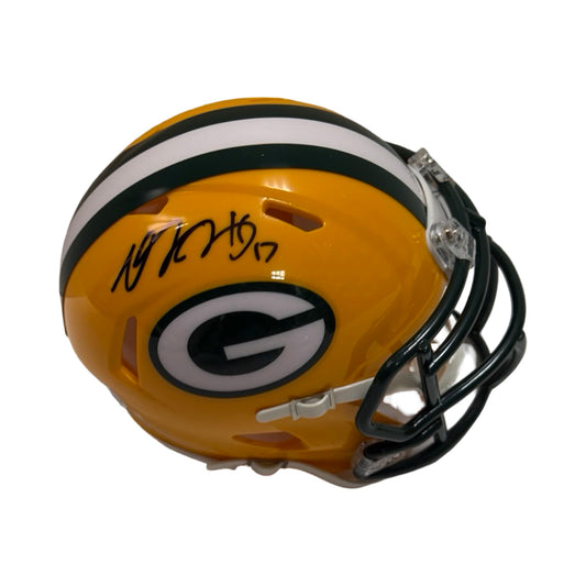 Davante Adams Autographed Green Bay Packers Mini Helmet Beckett BAS
