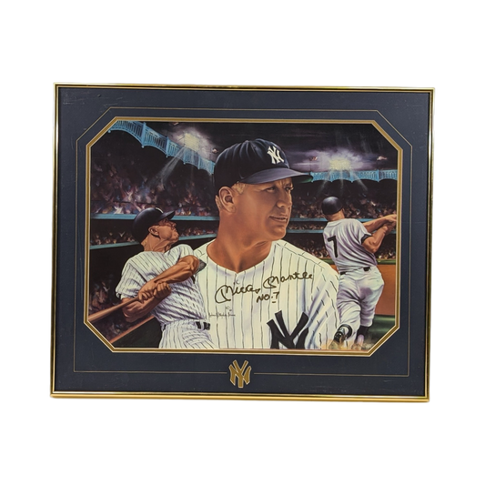 Mickey Mantle Autographed New York Yankees Framed 16x20 "No. 7" JSA