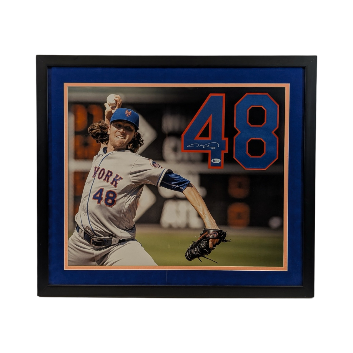 Jacob deGrom Autographed New York Mets Number 20x24 Beckett