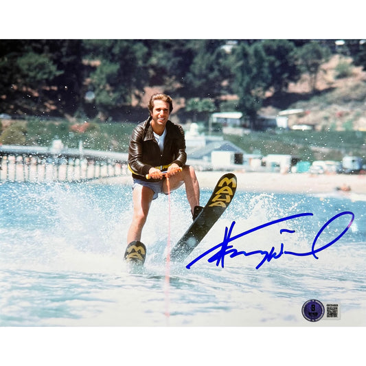 Henry Winkler Autographed Happy Days Water Skiing 8x10 Beckett
