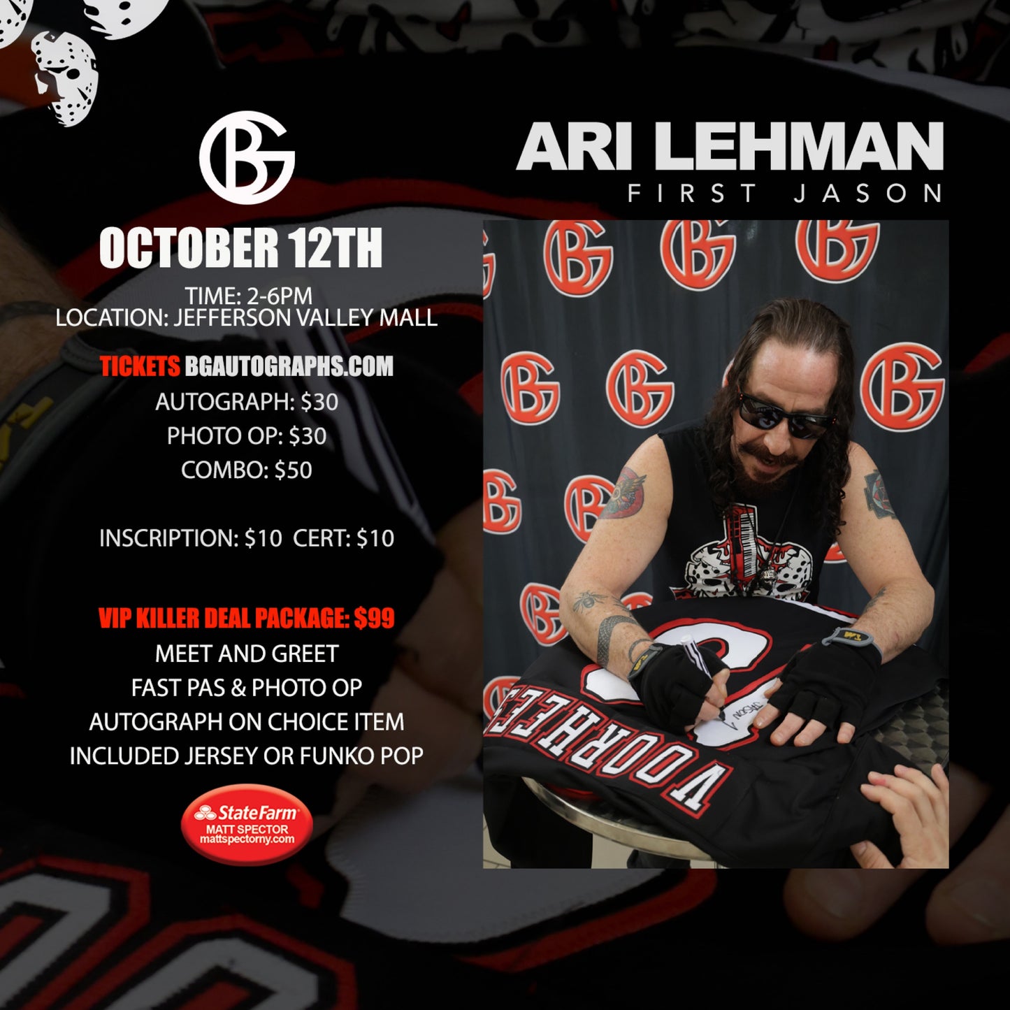 Ari Lehman The First Jason From Friday The 13th Autograph Signing & Greet @ Jefferson Valley Mall - October 12th