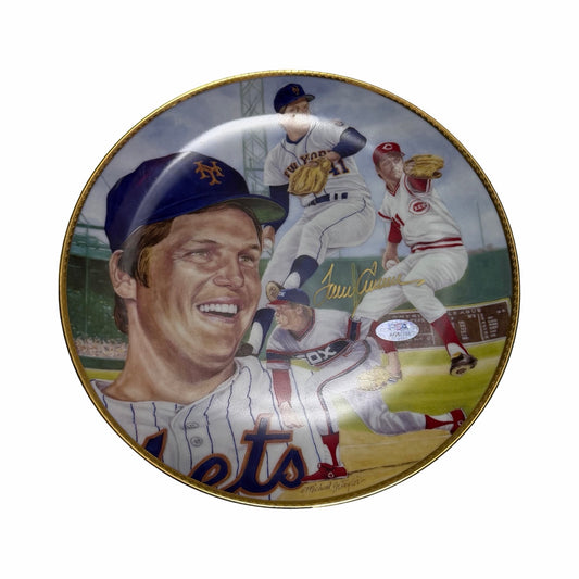 Tom Seaver 1992 Autographed Signed Collector Plate New York Mets PSA No. 256