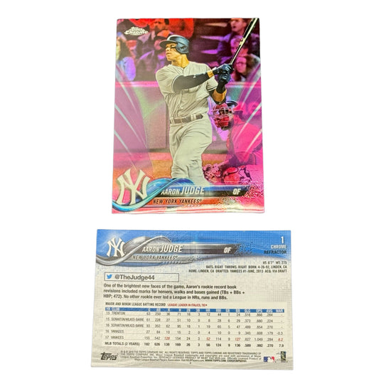 2018 Topps Chrome Aaron Judge Pink #1 New York Yankees