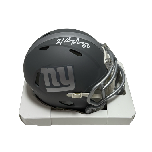 Hakeem Nicks Autographed New York Giants Slate Mini Helmet Beckett