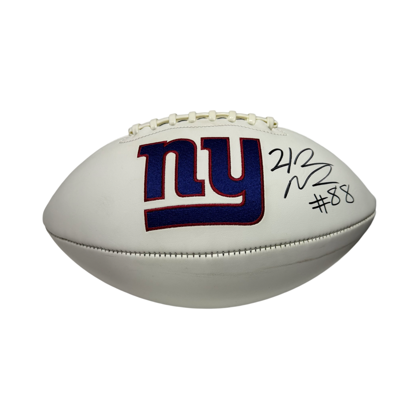 Hakeem Nicks Autographed New York Giants White Panel Football Beckett
