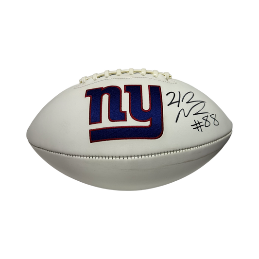 Hakeem Nicks Autographed New York Giants White Panel Football Beckett