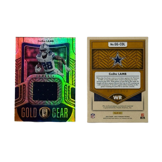 2023 Gold Standard CeeDee Lamb Gold Gear Jersey /299 Dallas Cowboys #GG-CL