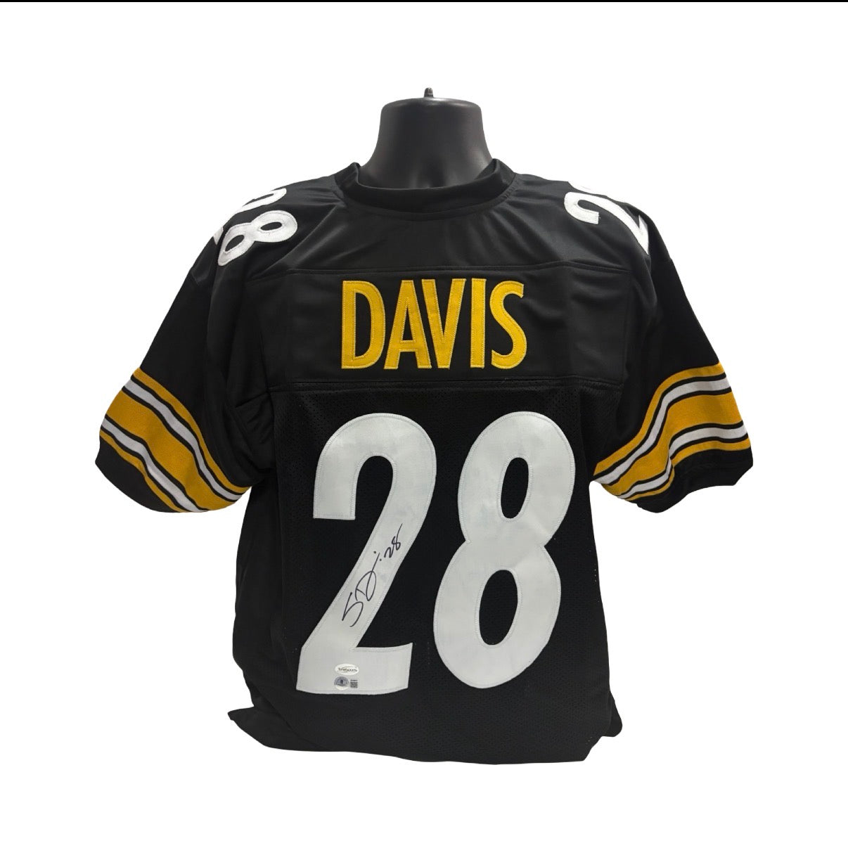 Sean Davis Black Pittsburgh Steelers Autographed Jersey Beckett BAS