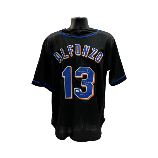 Edgardo Alfonso Autographed New York Mets Jersey “HOF 2021 & Fonzie” Inscription JSA