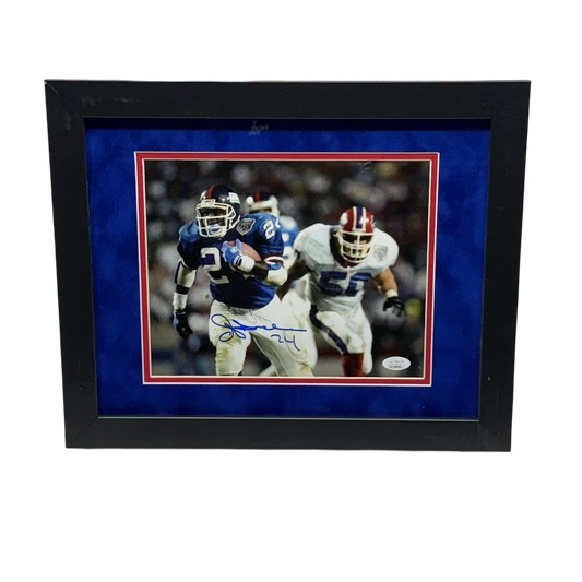 Ottis “OJ” Anderson Autographed New York Giants Super Bowl Run 8x10 JSA - Framed