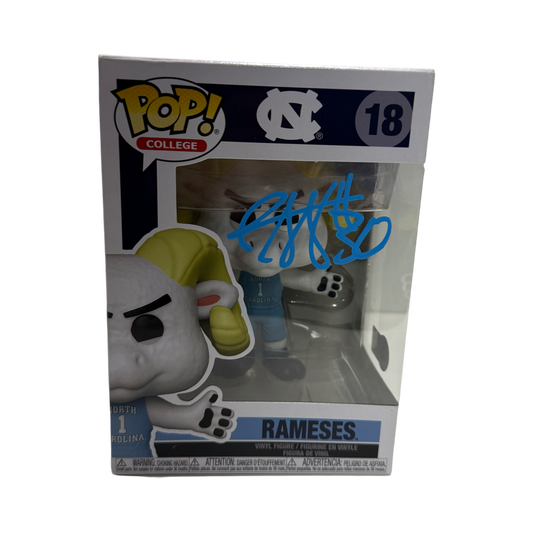 Rasheed Wallace Autographed North Carolina Ramses Funko Pop Beckett