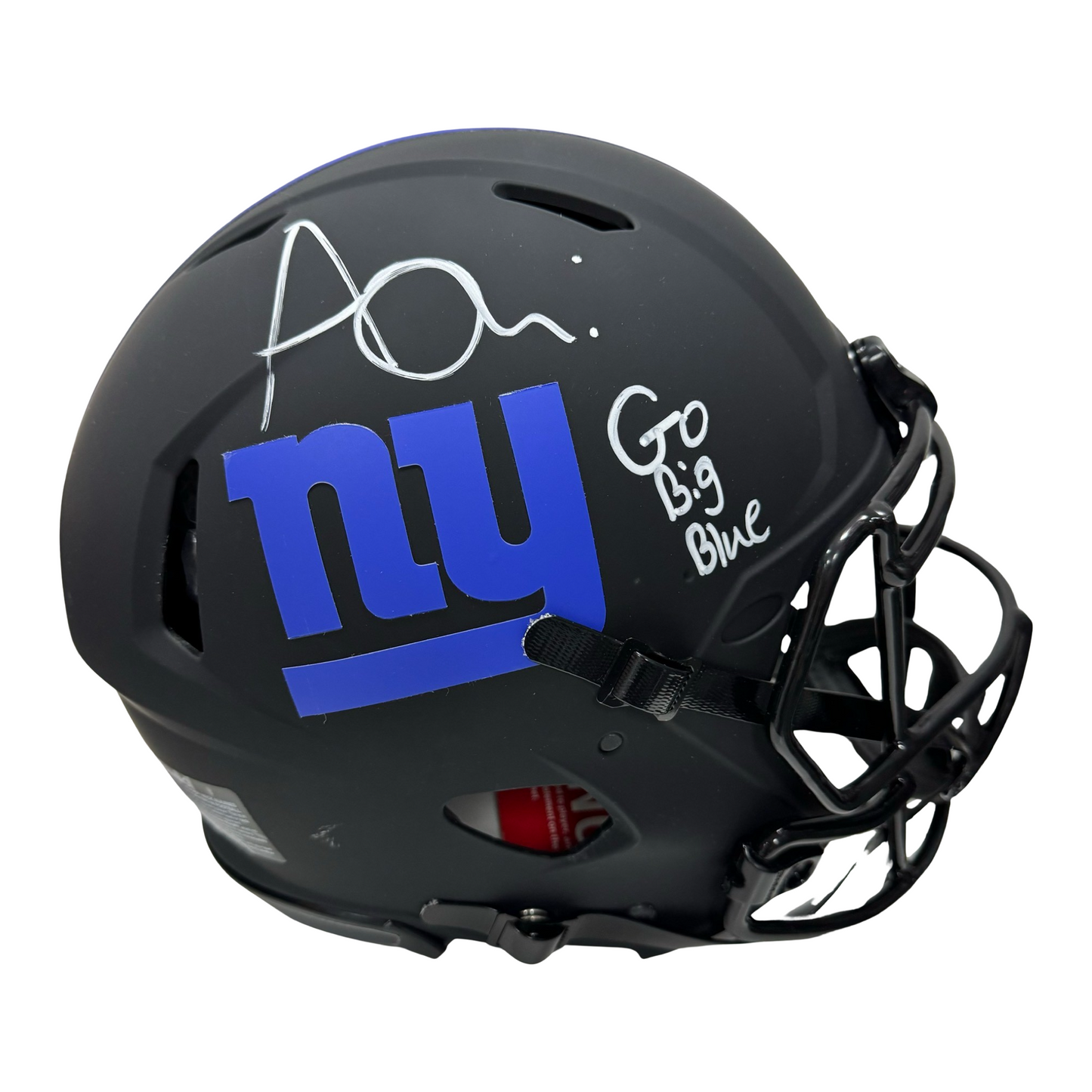 Azeez Ojulari Autographed New York Giants Eclipse Authentic Helmet Go Big Blue Inscription Beckett