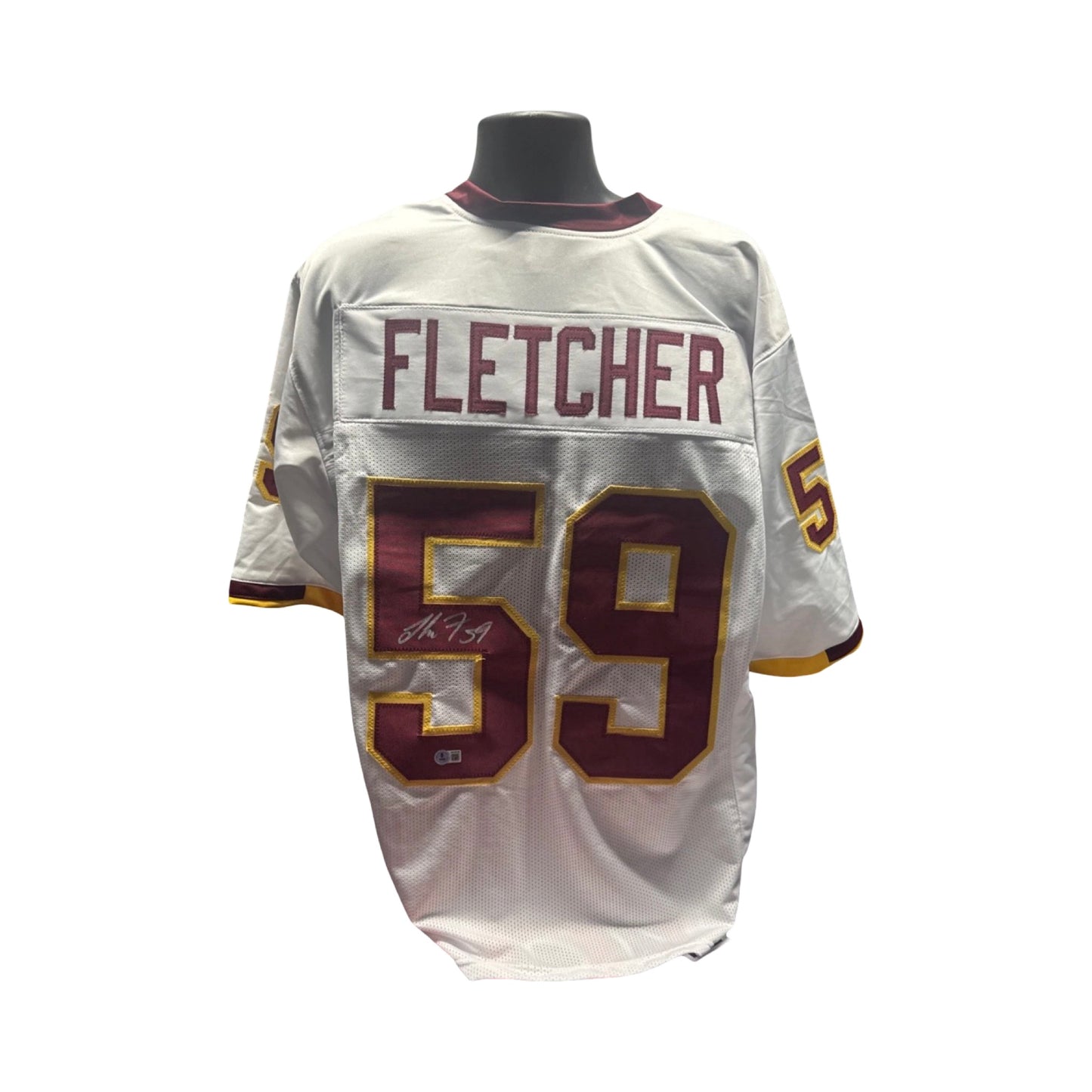 London Fletcher Signed Autographed Washington Redskins White Jersey Beckett COA BAS