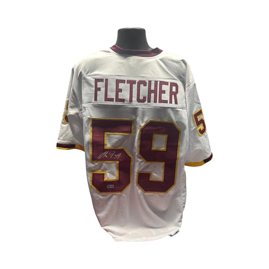 London Fletcher Signed Autographed Washington Redskins White Jersey Beckett COA BAS
