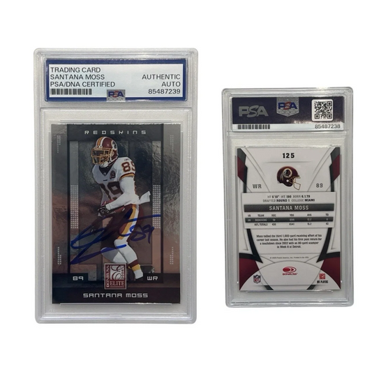 2008 Santana Moss Autographed Donruss Elite #100 PSA Authentic Auto