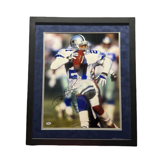 Deion Sanders Dallas Cowboys Autographed Framed 16x20 Signed Photo PSA DNA COA