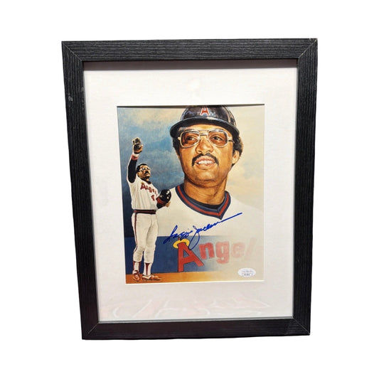 Reggie Jackson Anaheim Angels Autographed 8x10 Framed Photo Signed JSA
