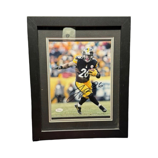Le'Veon Bell Autographed Pittsburg Steelers Signed 8x10 Framed Photo JSA COA