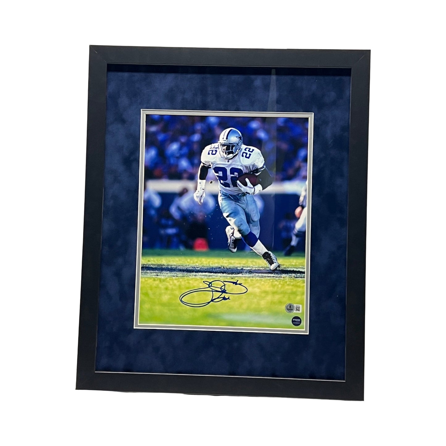 Emmitt Smith Autographed Dallas Cowboys 11x14 Beckett - Framed