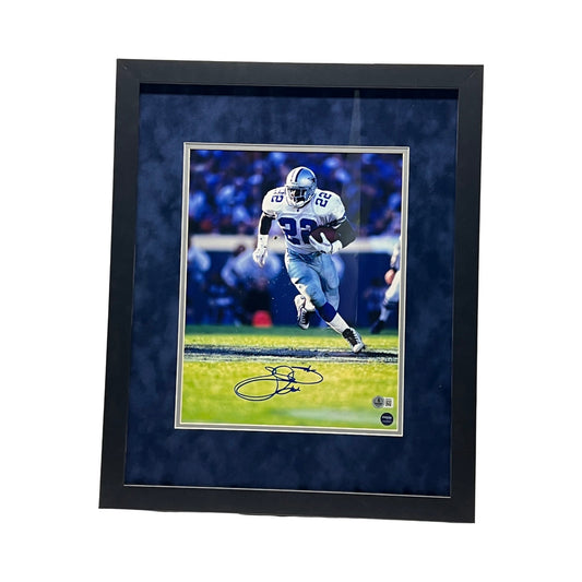 Emmitt Smith Autographed Dallas Cowboys 11x14 Beckett - Framed