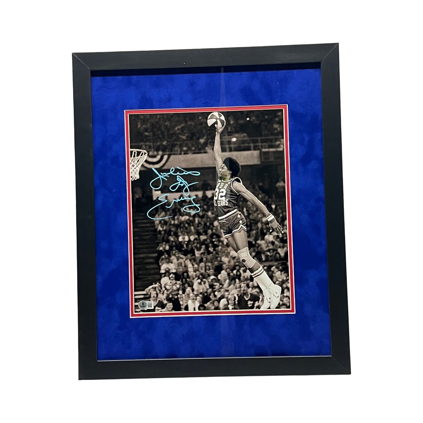 Julius Irving Autographed NBA All Stars 11x14 Beckett - Framed