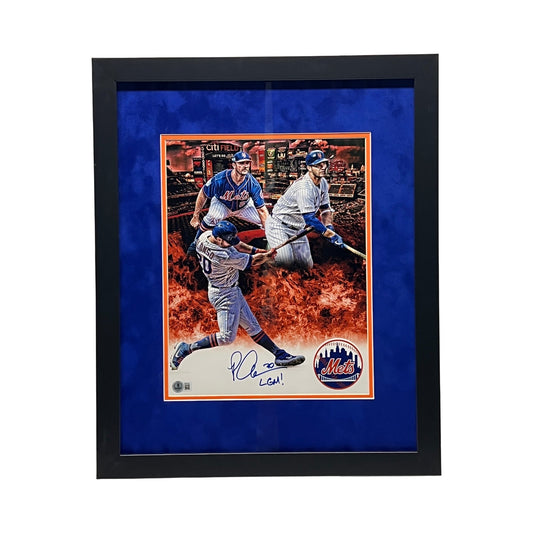 Pete Alonso Autographed New York Mets Edit 11x14 Beckett - Framed