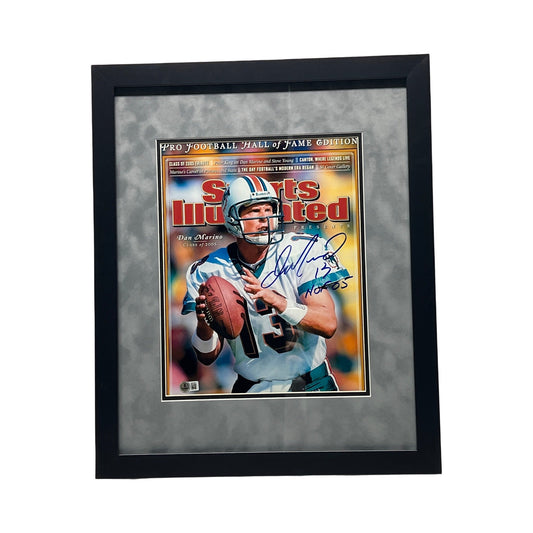 Dan Marino Autographed Miami Dolphins Sports Illustrated 11x14 Beckett - Framed