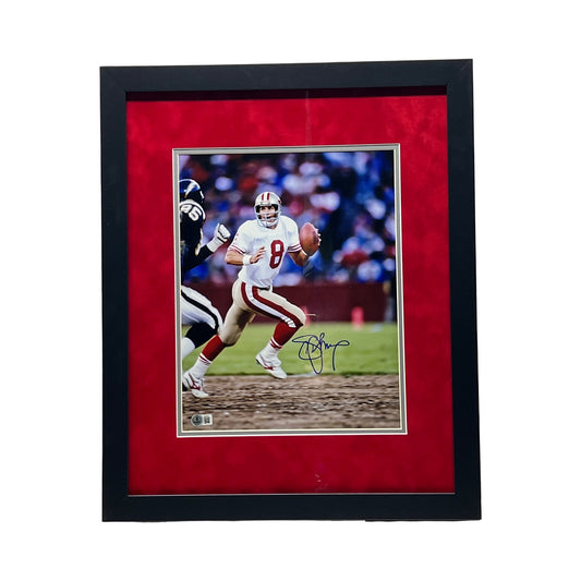 Steve Young Autographed San Fransisco 49ers 11x14 Beckett - Framed