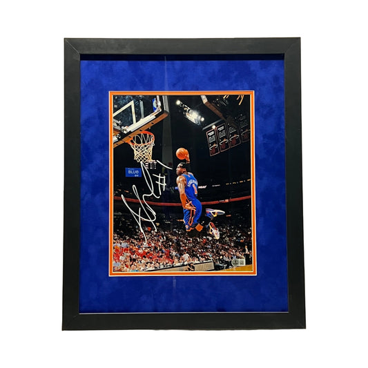 Amare Stoudemire Autographed New York Knicks 11x14 Beckett - Framed